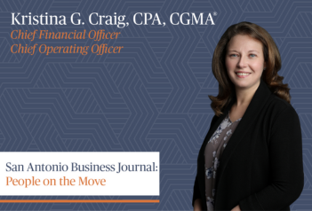 Kristina G. Craig, CPA, CGMA®, is Recognized in San Antonio Business Journal